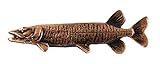 Muskellunge, Muskie, Fish Pin, 2 1/2', Tiger Muskellunge, Musky, Fishing, Lapel, Hat, Pins, Brooch, Jewelry, Gift, 100% Handmade in the USA, 200 Fish Designs. (#02 FC068 2 1/2' Copper Plated Pin)