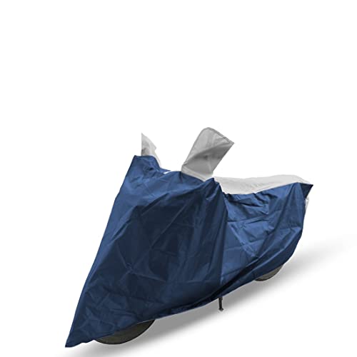 Image of All Weather Protection Scooty Cover for Jupiter 125 Large - Anti UV - Dustproof - Polyester Top of The Line Scooty Cover Blue Silver