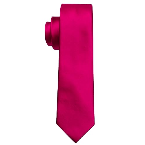 Image of Barry.Wang Boys Ties Pre-Tied Satin Solid Color Kids Tie Pocket Square Set Adjustable Formal Necktie Graduation School