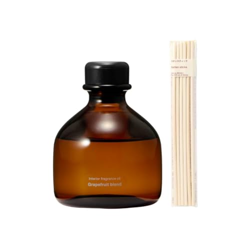 無印 良品 インテリアフレグランスオイル グレープフルーツブレンド 200mL ＋ ラタンスティック 200mL用 6本付のサムネイル