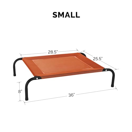 Image of FurHaven Elevated Pet Cots - Cooling & Breathable Nylon Mesh Hammock for Small Dogs & Cats /Easy-to-Assemble /Durable and Reinforced /Perfect for Rest & Relaxation Outdoors - Terracotta Red, Small