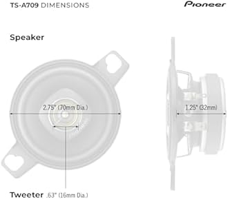 Pioneer TS-A709 Coaxial Speaker 2-3/4" Max: 450W