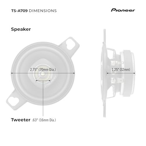Pioneer TS-A709 Coaxial Speaker 2-3/4" Max: 450W