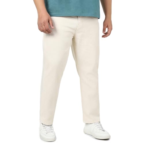 Image of Urbano Plus Men's Straight Fit Mid Rise Washed Jeans Stretchable