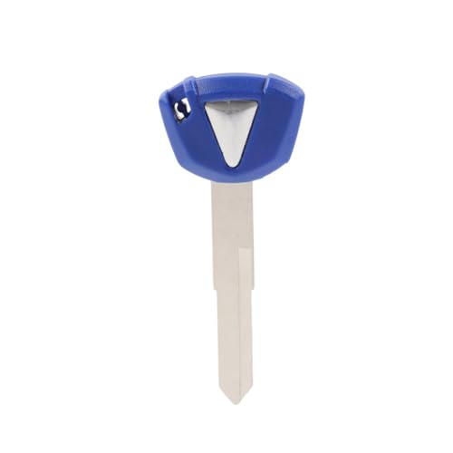 Cnswee6 Blue Motorcycle Key Uncut Replacement Motorcycle Blank Key Uncut Blade for Kawasaki ZX-10R Z1000 ER6N 2011-2012