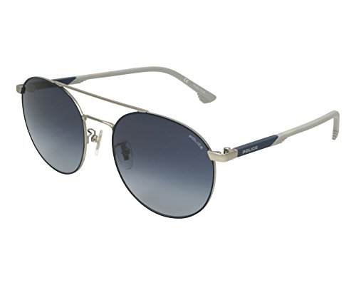 Police sunglasses Storm Light 2 (SPL-717 0502) Matt Blue - Matt Silver - Blue Gradient lenses