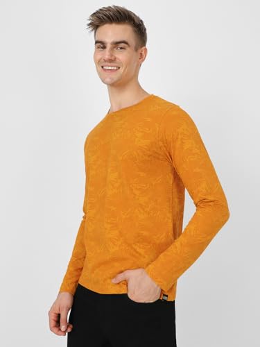 Image of Urbano Fashion Men's Printed Full Sleeve Slim Fit Cotton T-Shirt