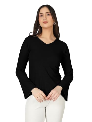 Image of Plus Size Women Top Bell Sleeve | Casual Top for Women Full Sleeve