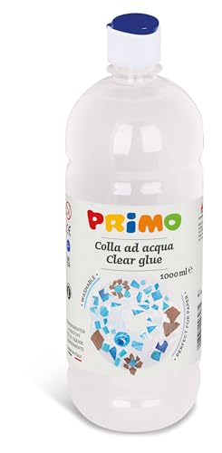 PRIMO - Colla Liquida Trasparente a Acqua 1kg con Tappo...