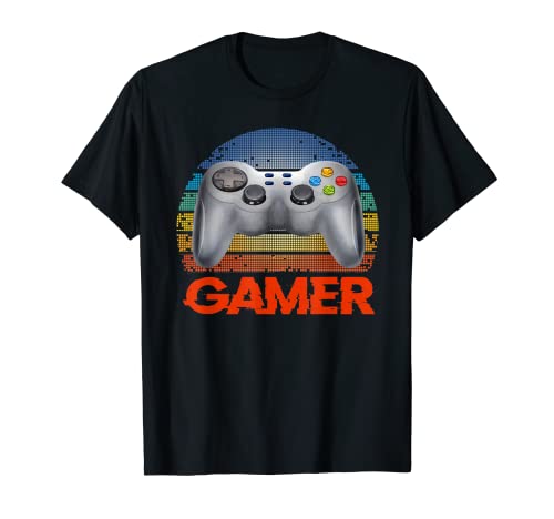 Vintage Gamer Video Game Player Niños Niña Adolescente Niños Hombres Regalo Camiseta