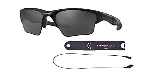 Oakley OO9154 Half Jacket 915413 62MM Matte Black / Grey Polarized Rectangle Sunglasses for Men + BUNDLE with Oakley Accessory Leash Kit