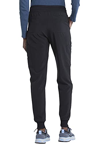 EDS Essentials Jogger Scrubs for Women, Drawstring Scrub Pants DK065T, S Tall, Black - image 2