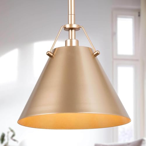 Gepow PENDANT LIGHTS KITCHEN ISLAND Gold Kitchen Pendant Light Fixtures, Modern Cone Pendant Lighting For Kitchen Island cover