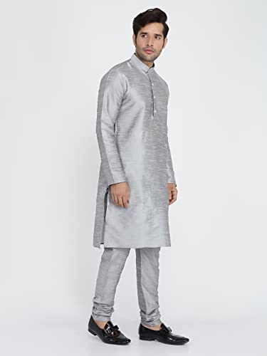 Image of Royal Kurta Men's Silk Blend Kurta & Churidaar Pyjama Set