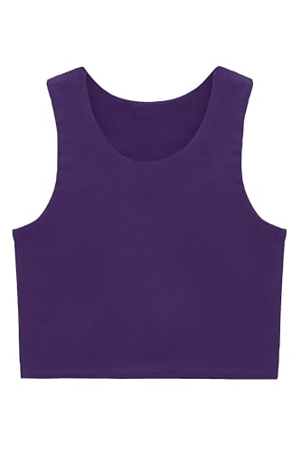 Image of Lilax Girls' Double Lined Sleeveless Basic Crop Tank Top