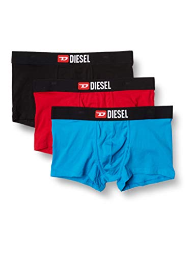 Diesel Men's UMBX-damienthreepack Boxer-Shorts, Black/Red/Blue, X-Large