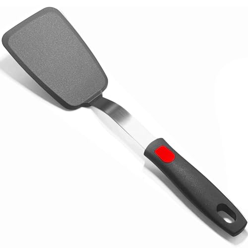 Image of Silicone Spatula - Nonstick, Heat Resistant Cooking & Baking Flipper for Pancakes, Omelettes, Pizza, Steak, Dosa - Ideal for Griddle Pans, Cookware and Fish Turner (Classic Spatula)
