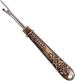 Antique Vintage Seam Ripper, Vintage Thread Remover Tool, Metal Thread Ripper Unpicker, Multi-Purpose Sewing Seam Cutter for Removing Sewing Thread (Gold)