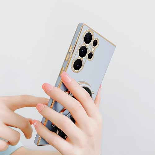Image of for Samsung Galaxy S24 Ultra 5G Case Cute 3D Astronaut Stand Design Camera Protection Shockproof Soft Back Coverfor Samsung Galaxy S24 Ultra 5G (Blue)