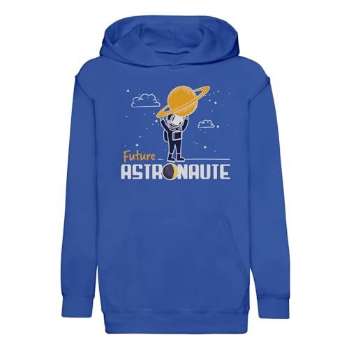 Sweat à capuche enfant future astronaute bleu ciel premium pour garçon et fille