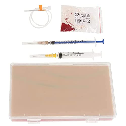 Winter Kit de Flebotomía de inyección intravenosa para inyección intravenosa, Modelo de Piel Humana para práctica de inyección intravenosa con 4 Venas incrustadas, 3 Capas de Piel