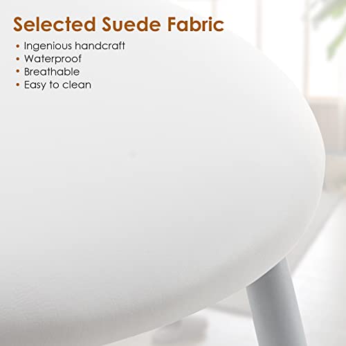 Counter Stools Rattan Back Dining Chair,Indoor Faux Leather Bar Stools Set Of 4,Armless Dining Chairs With Rattan Backrest Metal Legs,Modern Counter Height Barstools For Home Restaurant White,24" #TOP6