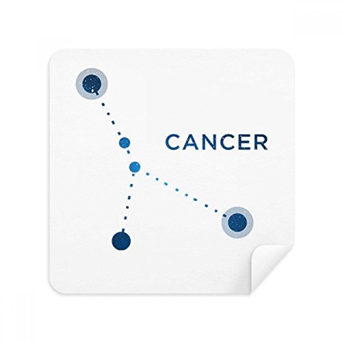 Chiffon de nettoyage Cancer pour lunettes et écran de téléphone en suède 2Pcs