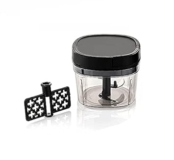 LEAWALL Large Handy and Compact Chopper with 3 Blades for effortlessly Chopping Vegetables and Fruits for Your Kitchen, 600ml