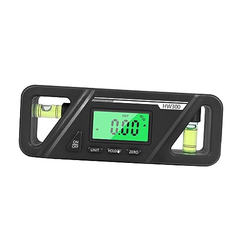 ROMISBABA Medidor de Ángulo Digital Portátil con Pantalla LCD Inclinómetro de Precisión para Carpintería Instalaciones y Decoración