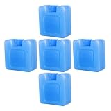 NAMOARLY 5 Piezas Pack de Cajas de Hielo Reutilizables para Ventiladores de Aire Acondicionado Enfriadores de Agua con Relleno Cubos de Hielo Cuadrados de PVC para Conservación de Alimentos