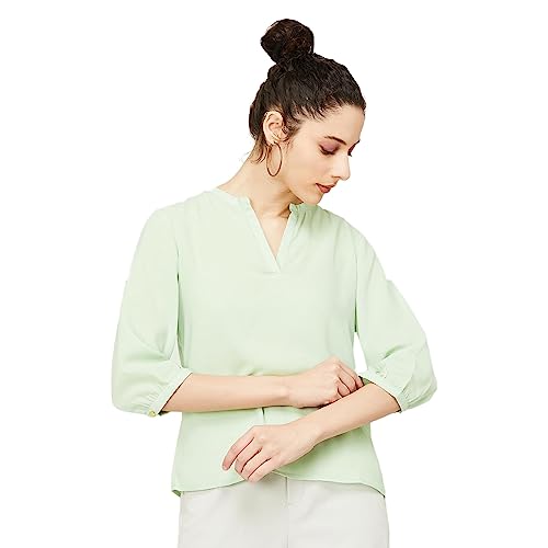 Code by Lifestyle Women Polyester Regular Fit Solid Top Code by Lifestyle Women Polyester Regular Fit Solid Top