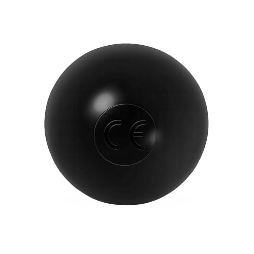 VIALIA PE Bälle Teichabdeckung schwarz Ø 70 mm | 650 Stück für 3 m² | Isolierende Schwimmkugeln als Winterschutz & Wärmedämmung | Inkl. Aufbewahrungsnetz | Gegen Zufrieren für Koi & Gartenteich