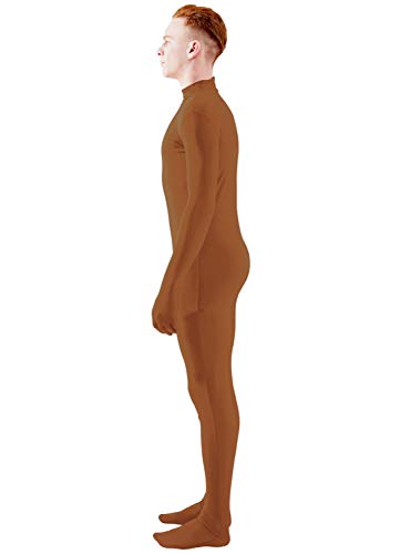 Image of Ensnovo Mens Mock Neck Full Body Unitard Spandex Zentai Suits Costumes