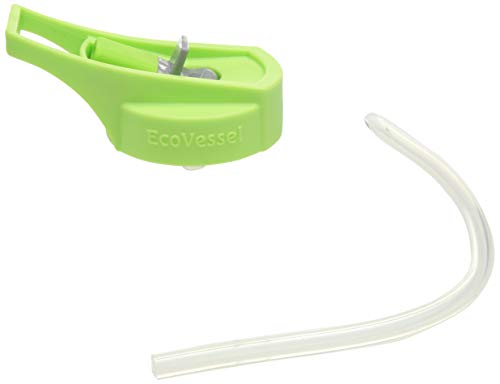 EcoVessel Straw Top with Cut-To-Fit Straw - Green - One Size