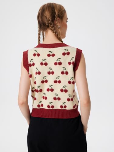 Image of CIDER Sweater Vest Women Sleeveless Cropped Sweaters Trendy Fall Outfits