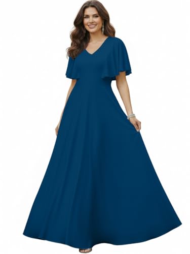 Image of KOH KOH Womens Long Elegant Bridesmaid Evening Cocktail Modest Maxi Dress