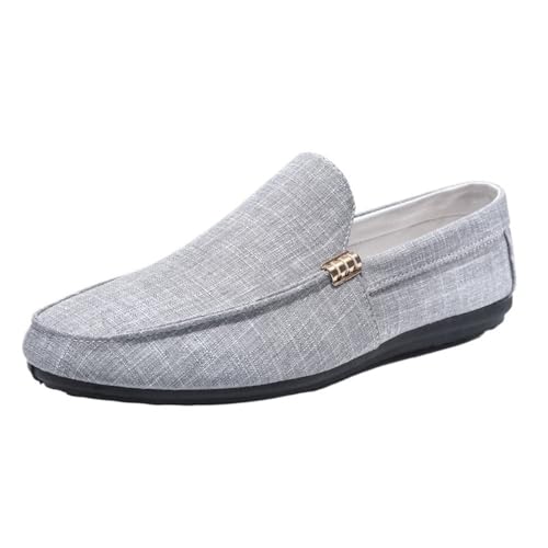 Mens Loafers Round Toe Moccasins Shoes Cloth Loafer Shoes Slip Resistant Flexible Lightweight Prom Outdoor Slip-on