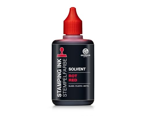 Octopus Fluids Solvent-Stempelfarbe Rot, 50 ml