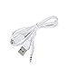3.5mm Aux Audio Charger USB Cable Cord Adapter for iHome IHM60 IHM61 IHM59 Mini Speaker (White)