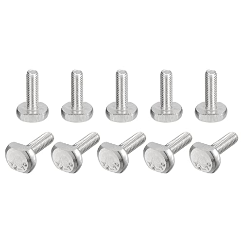 uxcell T-Slot Bolts, 20pcs M6x20mm T Slot Drop-in Stud Sliding Bolts 304 Stainless Steel T Shape Screws for T Track