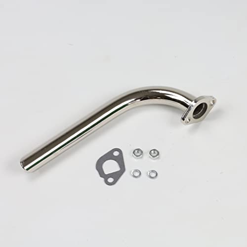 For Predator / Duromax 196Cc 212Cc Engine Exhaust Pipe 10", Gx160, Gx200. For Coleman Ct200U Go Kart & Mini Dirt Bikes - Chrome Coated - 12 Gauge #TOP7