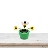 Happy Dancing Solar Flower,Solar Sunflower Ornament | Portable Shaking Head Car Toy, Reusable Powered Dashboard Decor for Home, Bedroom and Car