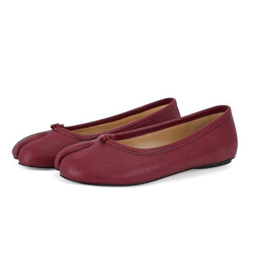 Image of Tabi Shoes Women Split Toe Shoes Wide Width Ballet Flats Comfort Casual Work Shoes for Women Office
