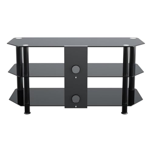 AVF Steel Glass TV Stand with Cable Management for up to 50\" TVs in Black