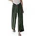 WJANYHN Printemps/éTé Mode Exquis Pantalon DéContracté LâChe Ceinture Noeud Pantalon Large Jambe Pantalon en Tricot Femmes