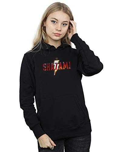 Absolute Cult DC Comics Women's Shazam Movie Logo Hoodie Black XX-Large