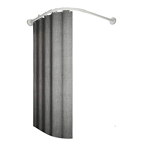 Tringle à rideau de douche extensible en L sans perçage, installation simple pour vestiaire