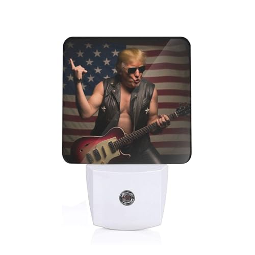 Rock Trump Led Night Light Auto Sensor Dusk to Dawn Night Light Plug in Indoor Decorative Nightlights for Bedroom Bedroom Hallway Baby'S Room