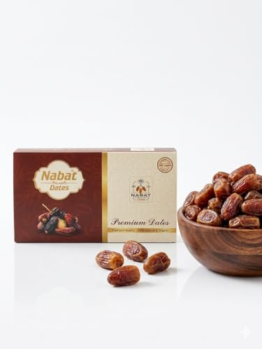 Nabat Premium Saudi Imported Dates | Ajwa, Medjool, Kalmi, Mabroom, Amber, Rabia, Sugai, Mashrook, Bait & Sukhal Khajoor | Natural Soft Fresh Khajur Dry Fruits | Healthy Energy Snack | 250g, 500g, 1kg (500 Gram, Bait)