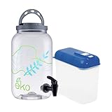 Kit Lavanderia 2 Potes Dispenser Amaciante Sabão Liquido 3,6L E Porta Sabão Em Pó 1,5l